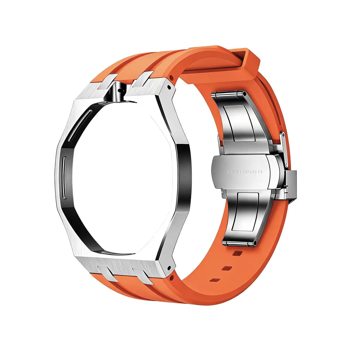 Metal Case & Silicone Strap