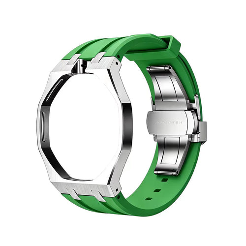 Metal Case & Silicone Strap