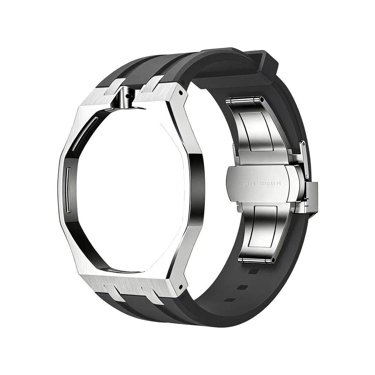Metal Case & Silicone Strap