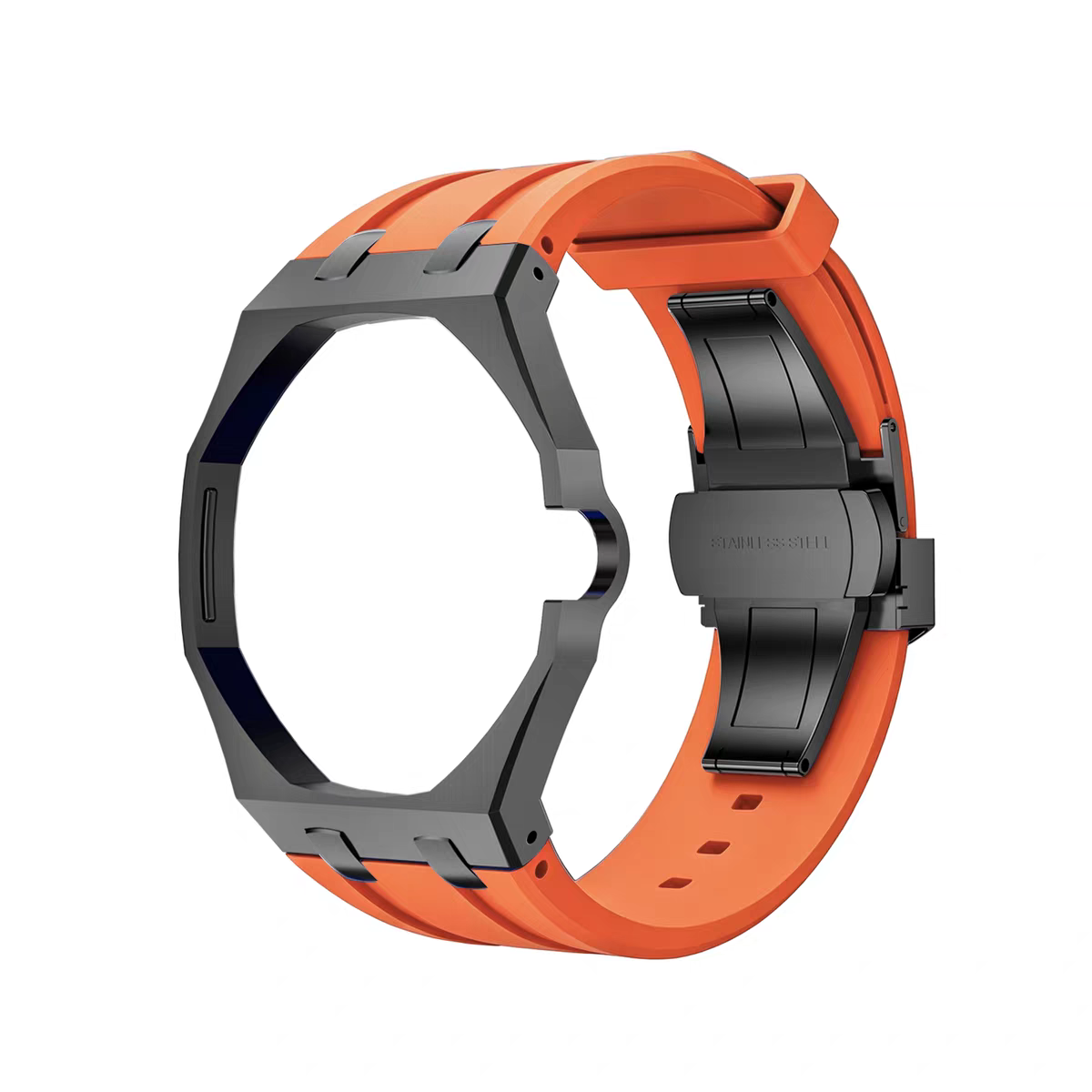 Metal Case & Silicone Strap