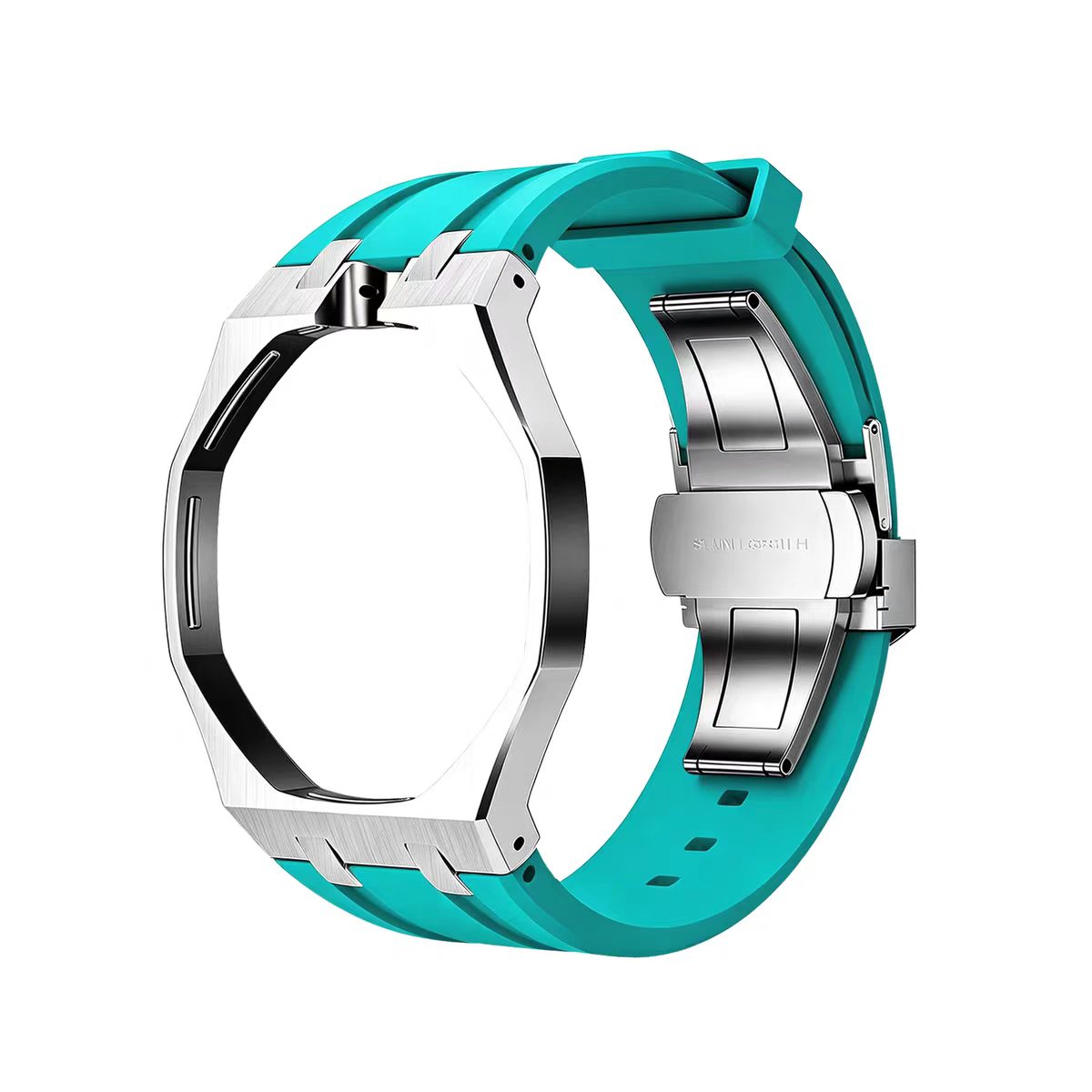 Metal Case & Silicone Strap
