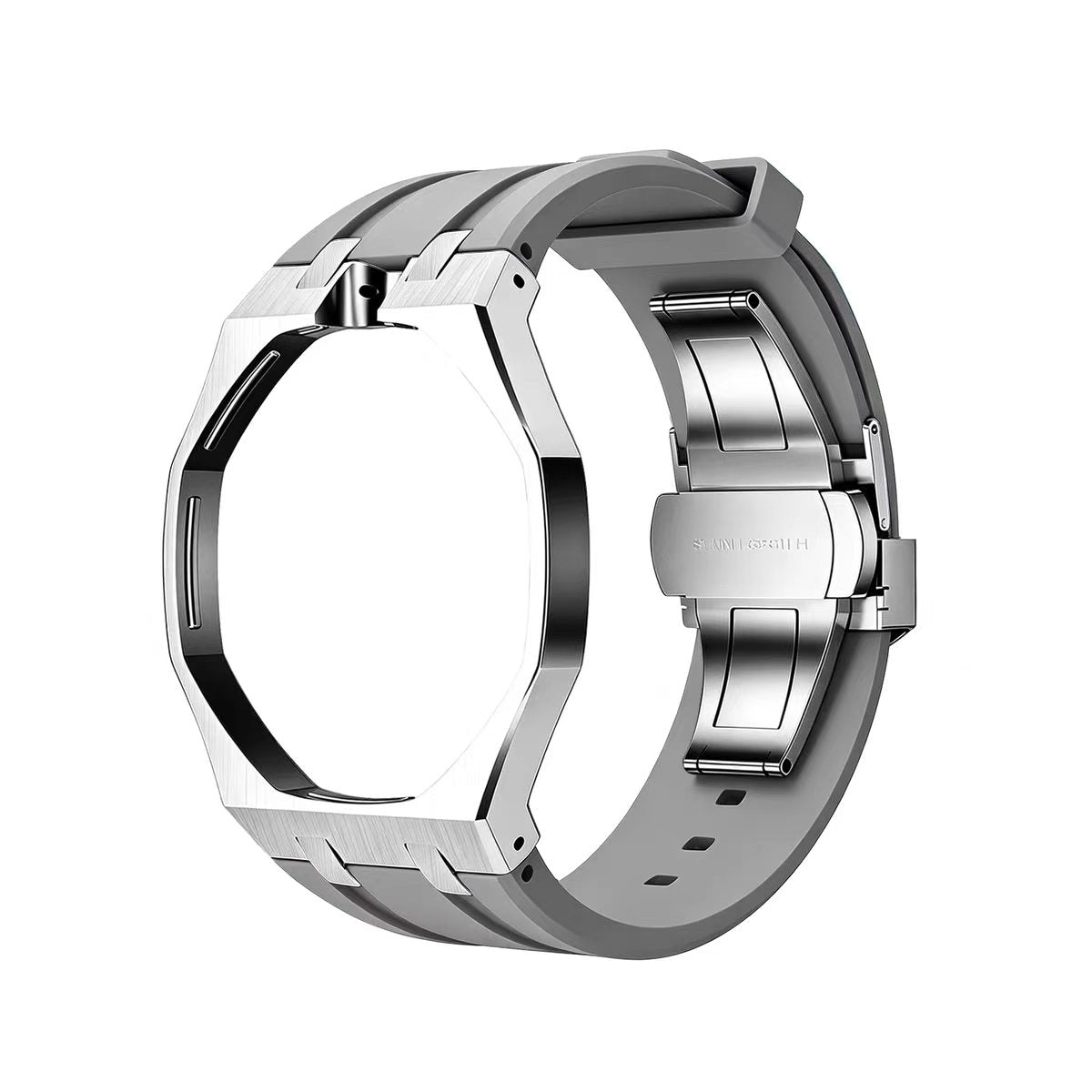 Metal Case & Silicone Strap