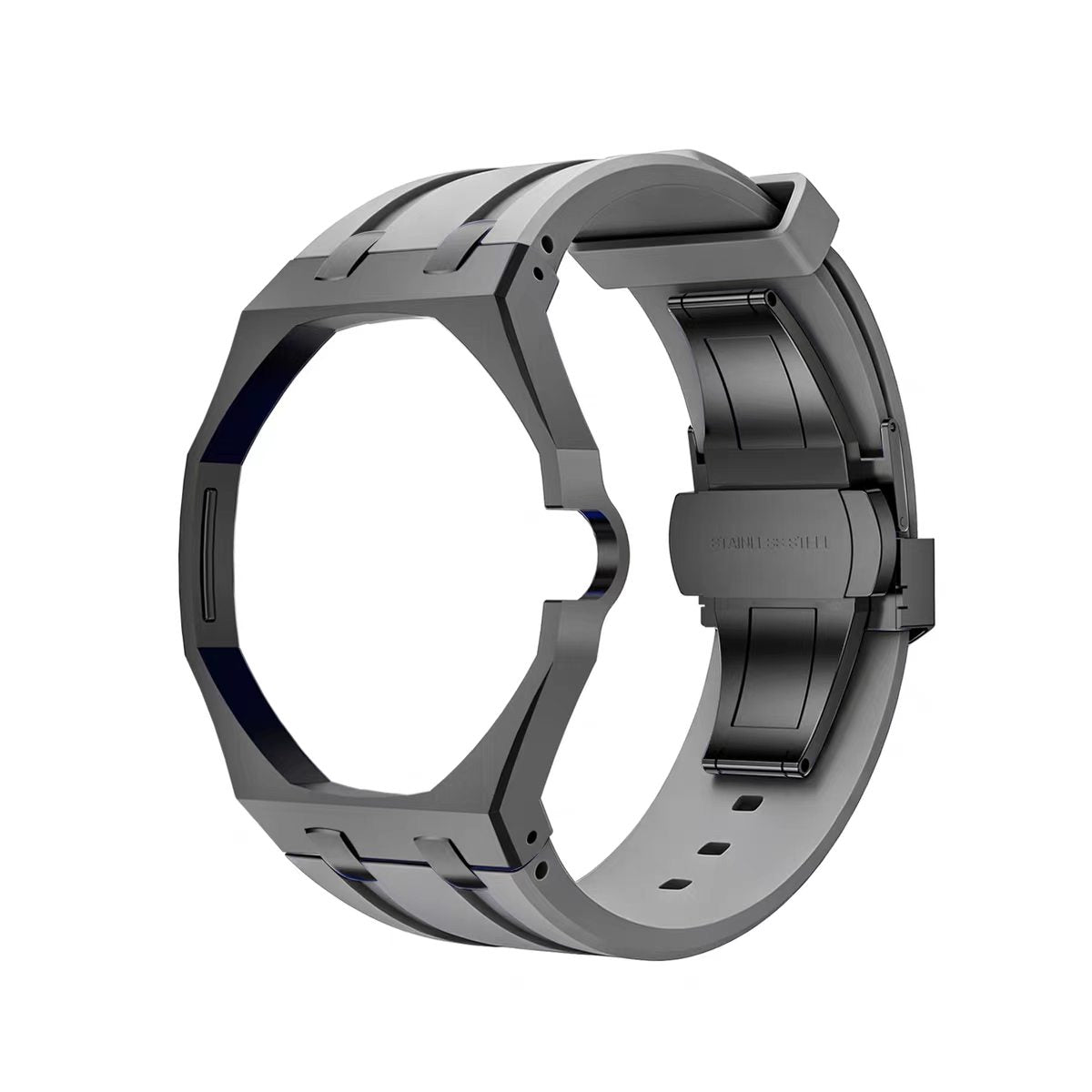 Metal Case & Silicone Strap